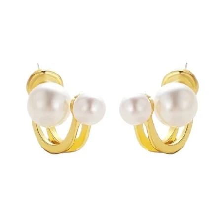 Radiant Pearl Embrace Earrings