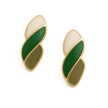 Green Harmony Drops Earrings