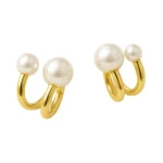 Duo Pearl Whirl Earrings