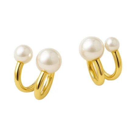 Duo Pearl Whirl Earrings