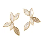 Sparkling Leaf Drops Earrings
